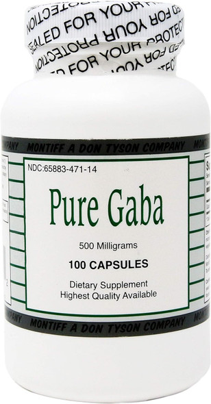 Pure Gaba 500 Mg 100 Caps By Montiff