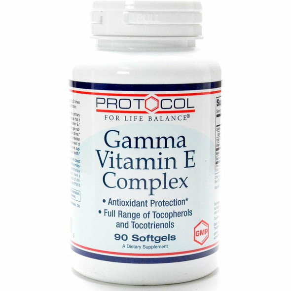 Gamma Vitamin E Complex 90 gels by Protocol For Life Balance