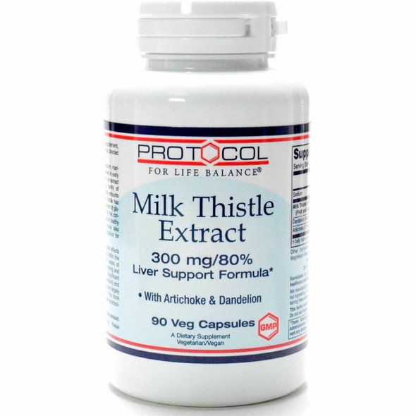 Milk Thistle Extract 300 mg 90 vcaps by Protocol For Life Balance