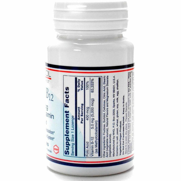 Methyl B12 5000 mcg 60 loz by Protocol For Life Balance