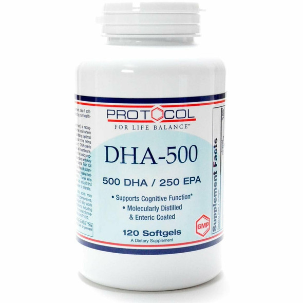 DHA-500 500 DHA/250 EPA 120 softgels by Protocol For Life Balance