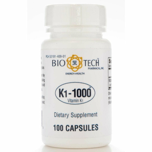 K1-1000 Vitamin K-1 100 Caps By Bio-Tech