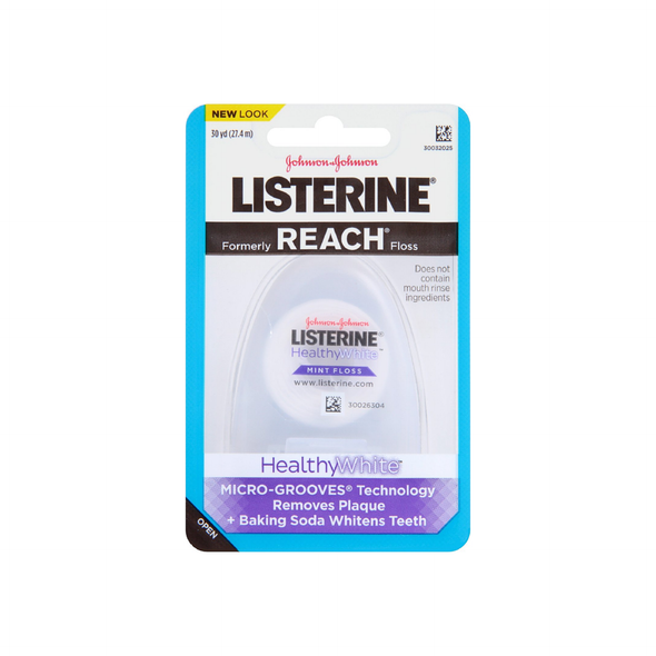 Listerine Healthy White Floss, Mint 30 yd