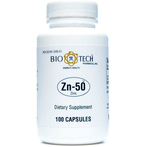 Zn-50 Zinc Gluconate 50 mg 100 caps by Bio-Tech