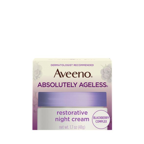 Aveeno Absolutely Ageless Restorative Night Cream Face and Neck Moisturizer With AntioxidantRich 1.7 Fl. Oz