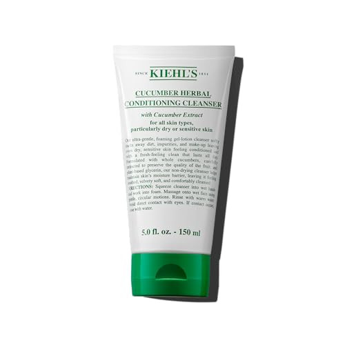 KiehlS Cucumber Herbal Conditioning Cleanser Gentle Face Wash For Dry and Sensitive 5 Fl Oz