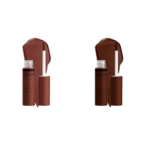 Nyx Professional Makeup Butter Gloss Brownie Drip Deep Brown And Lava Cake Rich Brown