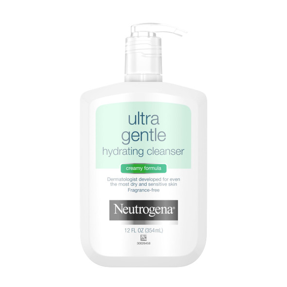 Neutrogena Ultra Gentle Cream To Foaming Face Wash For Sensitive Skin FragranceFree 12 Fl Oz