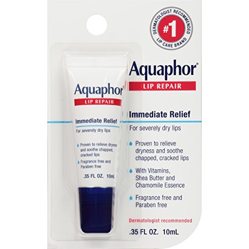 Aquaphor Lip Repair Ointment LongLasting Moisture To Soothe Dry Chapped Lips .35 Fl. Oz