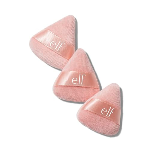 E.L.F. Halo Glow Pinkie Puffs FingerSized Mini Puff For Applying Loose and Set Of 3