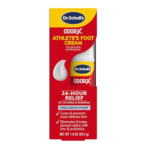 Dr. SchollS OdorX AthleteS Foot Antifungal Cream Treatment 24 Hour Itching and Burning 1 Oz