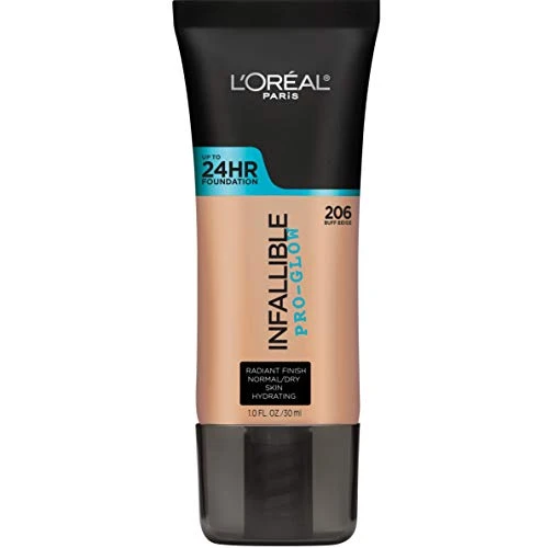 LOreal Paris Makeup Infallible Up To 24Hr ProGlow Foundation Buff Beige 1 Fl Oz