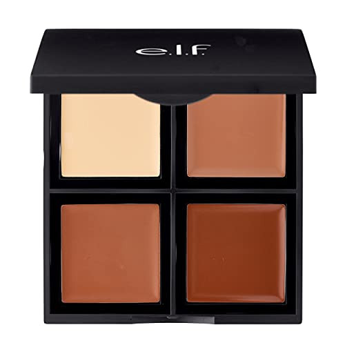 E.L.F. Cream Contour Palette 4 Shades Easy To Apply Blendable Buildable Highlights S Easy To Apply Blendable B 0.43 Oz