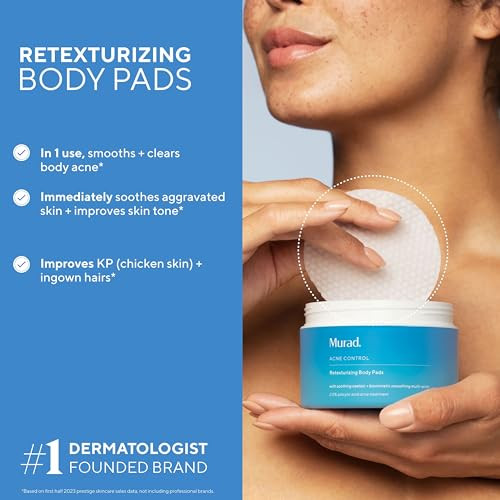 Murad Retexturizing Body Pads AcneFighting Exfoliating Pads With Azelaic Salicylic And Glycolic 45 Pads