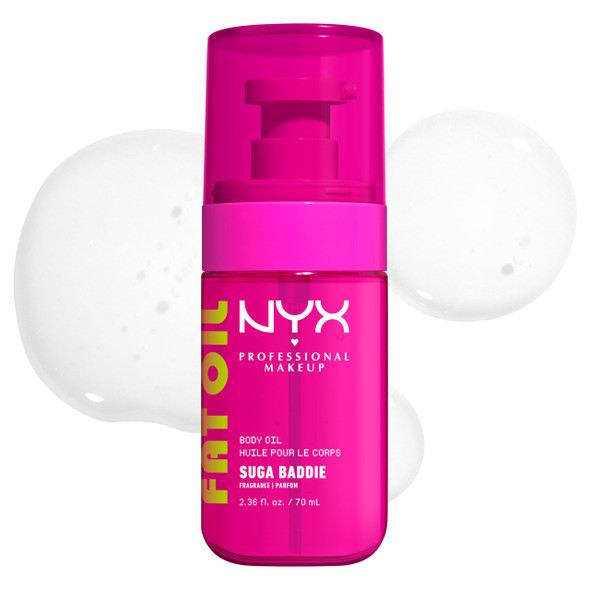 Nyx Professional Makeup Fat Oil Body Oil In Suga Baddie Vanilla Scented Body Glow