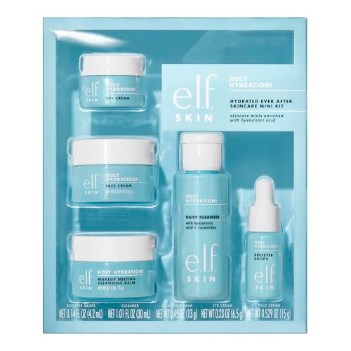 E.L.F. Skin Holy Hydration Hydrated Ever After Skincare Mini Kit Cleanser Makeup