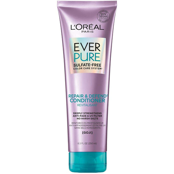 LOreal Paris Everpure Repair And Defend Sulfate Conditioner For ColorTreated Hair Strengthens Treated Hair Strengthens An 8.5 Fl Oz