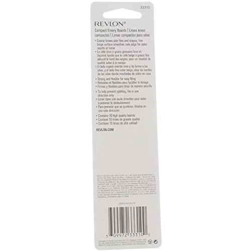 Revlon Compact Emory Boards 33310 Pack Of 3 10 Ct 33310 Pack