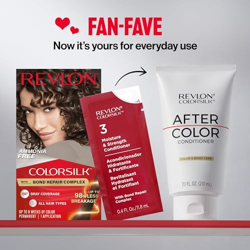 Revlon Colorsilk After Color Conditioner For Color Treated Hair Moisturizing and Strengthening Silk After Color Conditione 7.10 Fl Oz