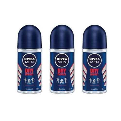 Nivea MenS Dry Impact RollOn Deodorant Pack Of 3 1.69 Fl Oz Pack Of 3
