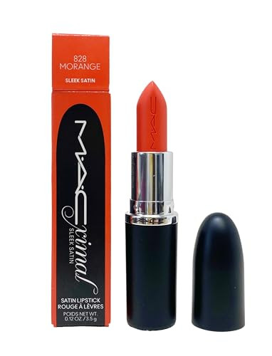 Mac Cosmetics Ximal Sleek Satin Lipstick 828 Morange Bright Orange / 0.12 Oz 3.5 G