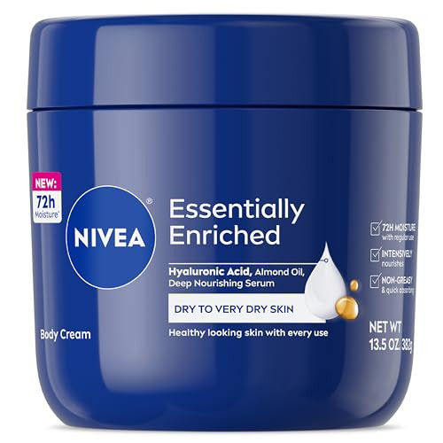 Nivea Essentially Enriched Body Cream With Hyaluronic Acid 13.5 Oz
