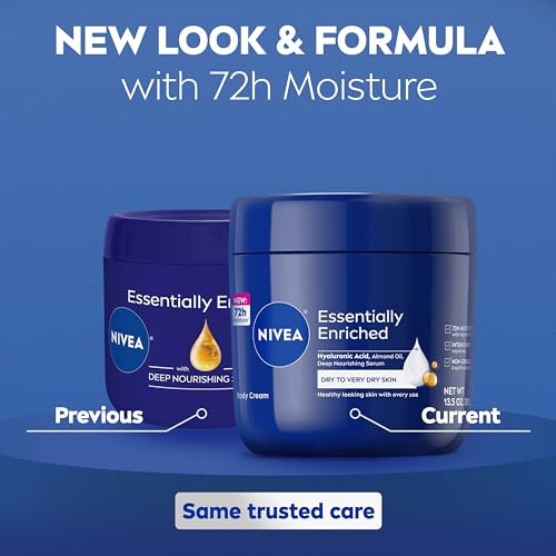Nivea Essentially Enriched Body Cream With Hyaluronic Acid 13.5 Oz