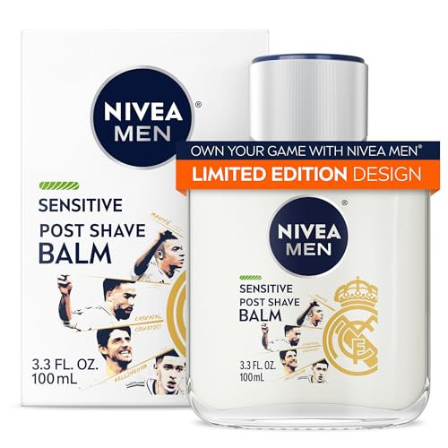 Nivea Men Real Madrid Limited Edition Design Sensitive Post Shave Balm With 3.3 Fl Oz