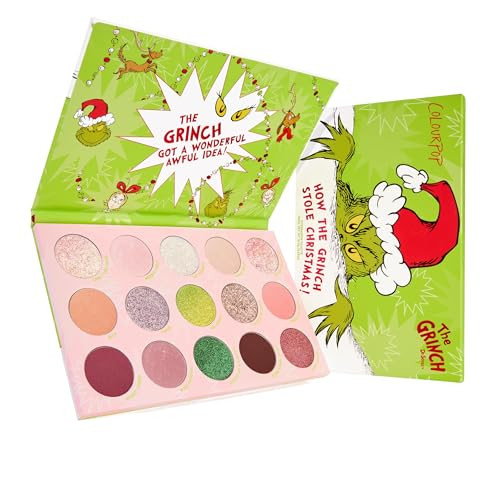 Colourpop X The Grinch How The Grinch Stole Christmas Eyeshadow Palette Limited Pop X The Grinch How The Gr 0.63 Oz
