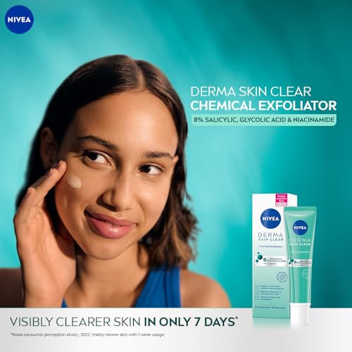 Nivea Derma Skin Clear Night Exfoliator LeaveOn Facial Care With Glycolic Acid 40 Ml