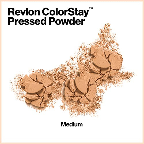 Revlon Colorstay Pressed Powder Face Makeup Longwearing FragranceFree Noncomedogenic 840 Medium Stay Pressed Powder Face Ma 0.3 Oz