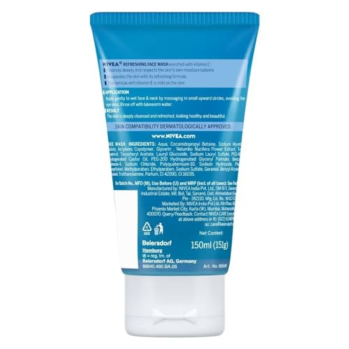 Nivea Refreshing Face Wash Normal Skin With Vitamin E 150Ml