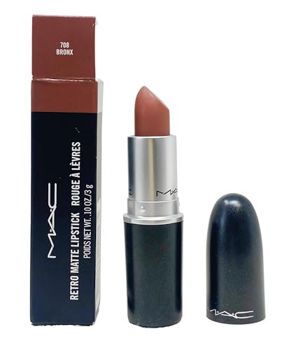 Mac Cosmetics Retro Matte Lipstick 708 Bronx Muted Golden Taupe Brown .10 Oz