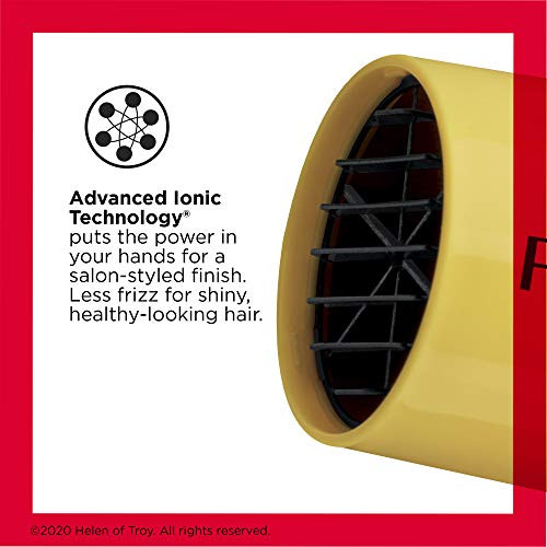 Revlon Compact Hair Dryer 1875W Lightweight Design Perfect For Travel Yellow Plastic