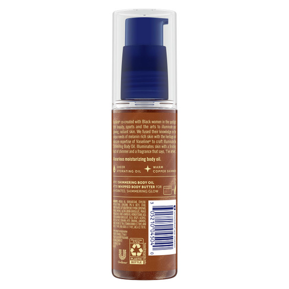 Vaseline Illuminate Me Shimmering Body Oil Created For Melanin Rich Skin Illuminates 3.3 Oz