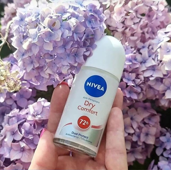 Nivea Dry Comfort RollOn Deodorant 72H Sweat and Odor Protection Quick Dry 25Ml 2 Pack
