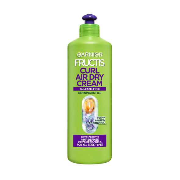 Garnier Fructis Curl Nourish Air Dry Cream Xl Leave In Conditioner SulfateFree 16.9 Fl Oz