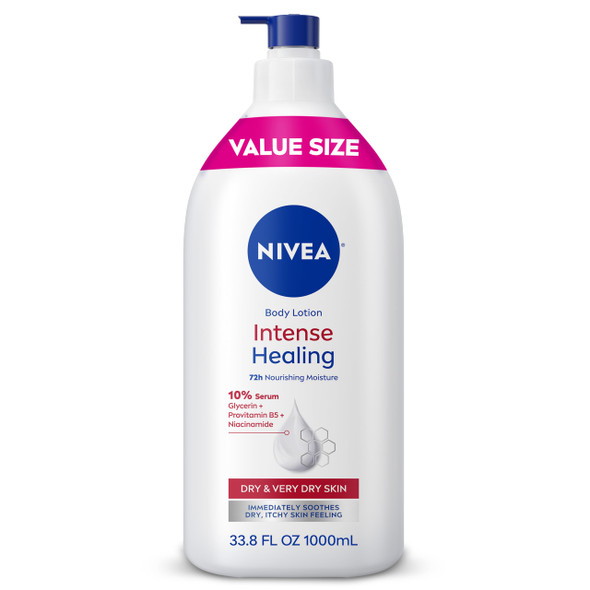 Nivea Intense Healing Body Lotion For Very Dry Itchy Skin With Glycerin 16.9 Fl Oz
