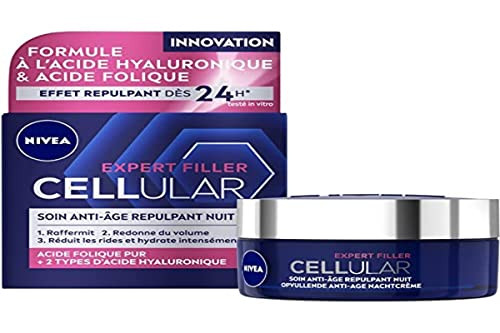 Nivea Hyaluron Cellular Filler + Firming Night Cream Advanced AntiAge Face Moisturizer 50 Ml