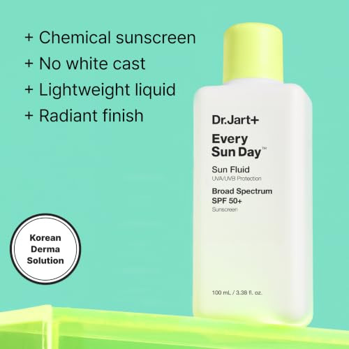 Dr.Jart+ Every Sun Day Sun Fluid Korean Sunscreen Spf 50+ For Face 3.38 Fl Oz