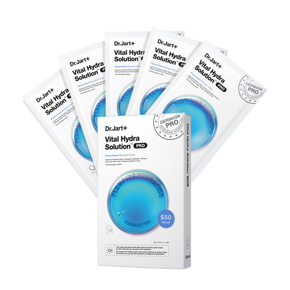 Dr.Jart+ Dermask Vital Hydra Solution Glow Korean Face Mask With Hyaluronic Acid