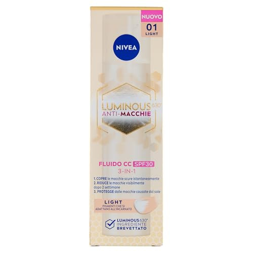 Nivea Luminous630 Fluid Cc Cream 3In1 Light Shade / Lightweight Facial Cream 40 Ml