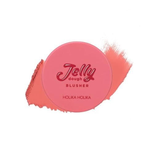 Holika Holika Jelly Dough Blusher 03 Strawberry Jelly Medium Coverage Glossy Finish Pink Palette Container