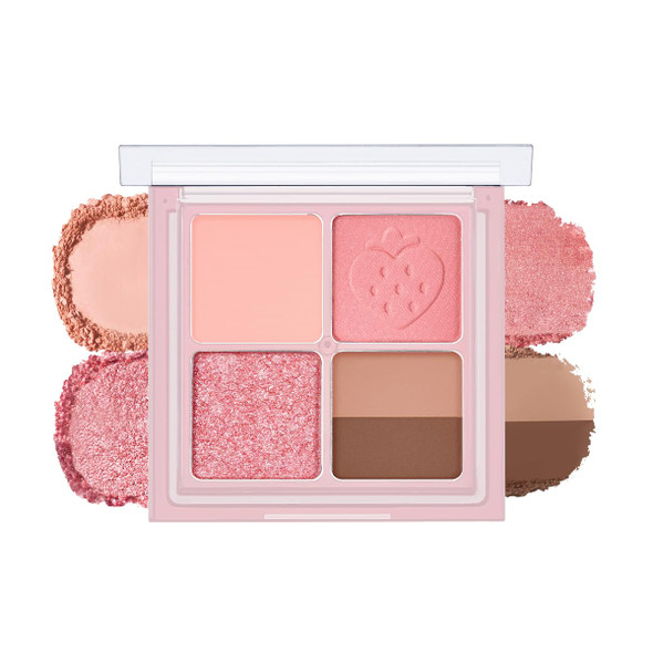 Peripera Ink Pocket Shadow Palette Eyeshadow Quads Creamy Formula Blendable Matte and S Easy To Apply