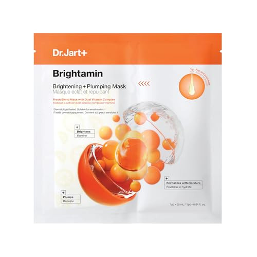Dr.Jart+ Brightamin Brightening Plumping Korean Face Mask With Vitamin C Korean Skin 1 Pack