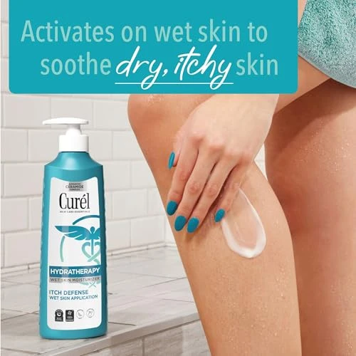 Curel Hydra Therapy Itch Defense Moisturizer Wet Skin Lotion With Advanced Ceramide 12 Oz