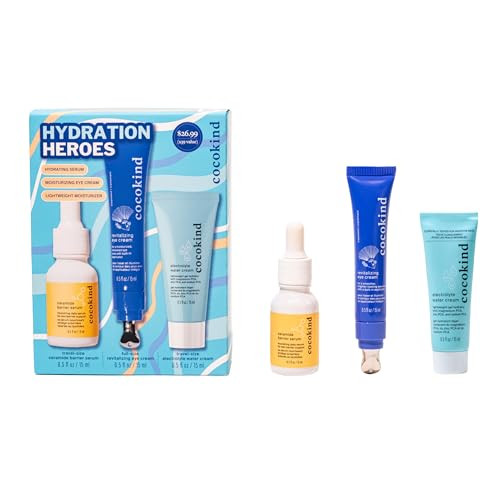 Cocokind Hydration Heroes Set Milky Ceramide Hydrating Serum Eye Cream With Cooling 3 Count