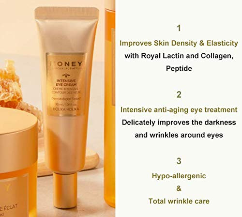 Holika Holika Honey Royal Lactin Eye Cream Intensive Multi Action Honey Royal Jelly 1.01Oz