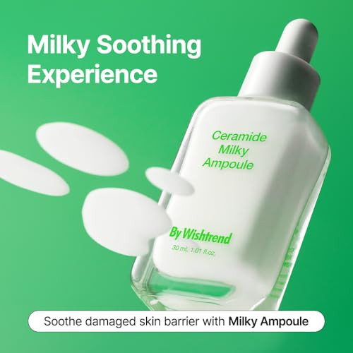 By Wishtrend Ceramide Milky Ampoule Soothing and Rebalancing For Sensitive Damaged Skin Barrier 1.01 Fl Oz