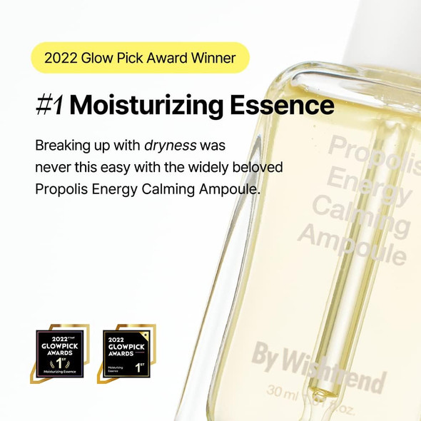 By Wishtrend Propolis Energy Calming Ampoule Prevent Blemishes Hydration Hyperpigmentation For Sensitive Troubled 30Ml